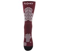 FLOKY Axist 2.0 calze da calcio biomeccaniche. Protezione caviglia e tendine d'Achille, massimo comfort e recupero (IT, Testo, M, L, Regular, Regular, Bordeaux)