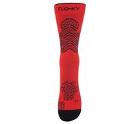 FLOKY Axist 2.0 calze da calcio biomeccaniche. Protezione caviglia e tendine d'Achille, massimo comfort e recupero (IT, Testo, L, XL, Regular, Regular, Rosso)