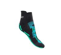 FLOKY, Calze Postural con Alluce Separato, Adatte per attività Posturali, Favoriscono Una Postura Corretta e Controllata, Calze Antiscivolo con Tape System, Taglia M, Verde-Blu, Made in Italy