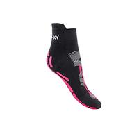 FLOKY, Calze Postural con Alluce Separato, Adatte per attività Posturali, Favoriscono Una Postura Corretta e Controllata, Calze Antiscivolo con Tape System, Taglia M, Fucsia-Glitter, Made in Italy