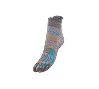 FLOKY, Calze Yoga Sensitive con Alluce Separato, Adatte per attività Senza Scarpe Come Yoga, Power Yoga e Ashtanga, Calze Antiscivolo in Fibra di Eucalipto, Colore Antracite, Taglia S, Made in Italy