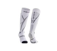 FLOKY GRF LONG calze biomeccaniche per sport alto impatto. Calza a compressione Basket, Volley, Crossfit, Hydrox. Protezione tendine d'Achille e muscoli, massima riduzione vibrazioni. (Bianco, S)