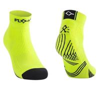 FLOKY GRF SHORT calze biomeccaniche multisport. Calza a compressione bassa per tutti gli sport. Protezione del piede da impatti e torsioni. Shock absorber. Massima riduzione vibrazioni. (Giallo, M-L)
