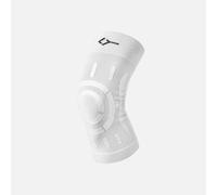 FLOKY Knee Support ginocchiera biomeccanica. Multisport. Stabilizza ginocchio e rotula. Protegge legamenti e tendine rotuleo. Supporto articolare. Riduce traumi e infezioni. (Bianco, XS/S, Sinistro)