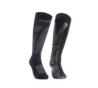 FLOKY RUN UP LONG calze biomeccaniche per running e trekking. Calza alta a compressione. Protezione tendine d'Achille e muscoli gamba, supporto plantare. Massima riduzione vibrazioni (Nero, M)