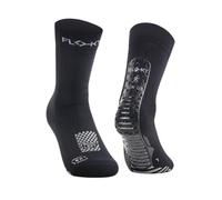 FLOKY RUN UP MEDIUM calze biomeccaniche per running e trekking. Calza a compressione. Protezione tendine d'Achille e muscoli gamba, supporto plantare. Massima riduzione vibrazioni. (Nero, XS-S)