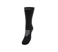 FLOKY S-Mash 2.0 calze biomeccaniche tennis e padel, antiscivolo. Protezione caviglia e tendine d'Achille. (IT, Testo, M, L, Regular, Regular, Nero)