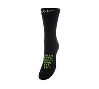 FLOKY S-Mash 2.0 calze biomeccaniche tennis e padel, antiscivolo. Protezione caviglia e tendine d'Achille. (IT, Testo, L, XL, Regular, Regular, Nero - Verde Fluo)