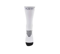 FLOKY S-Mash 2.0 calze biomeccaniche tennis e padel, antiscivolo. Protezione caviglia e tendine d'Achille. (IT, Testo, L, XL, Regular, Regular, Bianco)