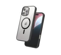 FLOLAB Surtect Tri-Fusion - Cover magnetica protettiva per iPhone 16 Pro, design sottile, compatibile con Magsafe, alta resistenza, nero trasparente