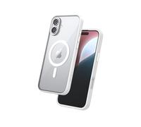 FLOLAB Surtect Tri-Fusion - Custodia magnetica protettiva per iPhone 16, design sottile, compatibile con Magsafe, grado militare, bianco trasparente