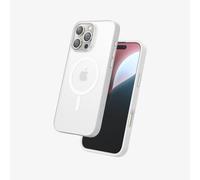 FLOLAB Surtect Tri-Fusion - Custodia magnetica protettiva per iPhone 16 Pro Max, design sottile, compatibile con Magsafe, grado militare, colore: Bianco trasparente opaco traslucido
