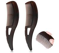 Flomiara 2 pettini per forfora, pressabili per massaggio energetico, a denti cavi, per la rimozione della forfora e la promozione della salute dei capelli, per donne e uomini, pettini disintossicanti