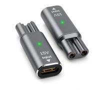 Flomiara 2 Pezzi 15V Tipo C Caricatore per Rasoio Convertitore Compatibile con Philips One Blade QP2724 QP2824 S3145 X3001 X3053 S7887 S5887 MG5910 MG7910, USB-C Convertitore Charger Adattatore