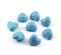 Flomore Blu Manopola per cassetto Manopole per armadio in ceramica Maniglia per camera dei bambini Pull a forma di cuore per cassettiere Cassetto confezione da 8 (viti incluse)
