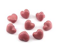 Flomore Rosa Manopola per cassetto Manopole per armadio in ceramica Maniglia per camera dei bambini Pull a forma di cuore per cassettiere Cassetto confezione da 8 (viti incluse)