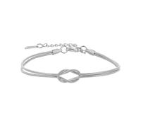 Flongo Bracciale da donna con nodo d'amore, in acciaio inox, regolabile, per le migliori amiche, regalo per sorelle, Acciaio inossidabile, Non pertinente.
