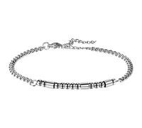 Flongo Bracciale Morse Code da donna: oro Never Give Up - Gioielli con perline placcate ispiratrici - regolabile 19 cm + 5 cm - regalo motivazionale - messaggio segreto - design unisex, Misura unica