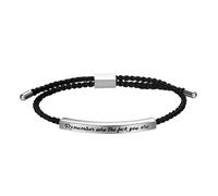 Flongo Braccialetto con incisione ispiratrice per amici: argento - REMEMBER WHO THE FUCK YOU ARE - bracciale avvolgente - chiusura regolabile unisex braccialetto motivazionale regalo per figlia figlio