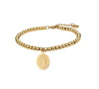 Flongo Braccialetto con medaglia miracolosa della Vergine Maria, regolabile, gioiello cattolico da donna, braccialetto cristiano, amuleto spirituale, regalo per battesimo, comunione, preghiera