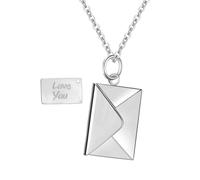Flongo Collana Apribile con Pendente da Donna: Lettera d'Amore con Busta Segreto Messaggio Regalo Personalizzato