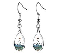 Flongo Collana da donna con grani di senape, ciondolo a forma di cuore, in acciaio inox, per la fede cristiana, gioiello religioso ispiratore, regalo per donna, Acciaio inossidabile acciaio inox
