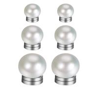 Flongo Orecchini senza foro: 3 paia di orecchini da donna con perle magnetiche, clip per orecchie non forate, magnetiche, 6/8/10 mm, regalo di compleanno di San Valentino, Perla