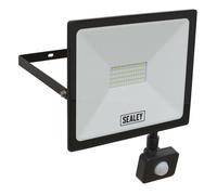 Floodlight Extra-Sottile Sealey Con Sensore PIR 50W SMD LED LED113PIR