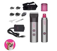 FLOOF Tagliaunghie per cani per toelettatura e smerigliatrice per cani, kit professionale per la toelettatura del cane, per un'esperienza simile a un salone, libertà di alimentazione 20 V, sistema