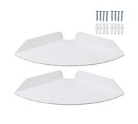 Floolinct 2 Pezzi Mensole Angolari a Scomparsa in Acrilico Trasparente per Parete - Design Moderno Senza Spigoli, Ideali per Camera da Letto, Bagno e Soggiorno (Bianca)