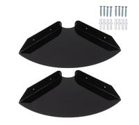 Floolinct 2 Pezzi Mensole Angolari a Scomparsa in Acrilico Trasparente per Parete - Design Moderno Senza Spigoli, Ideali per Camera da Letto, Bagno e Soggiorno (Nera)