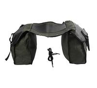 Floolinct Borsa da sella in tela di grande capacità Borsa per bici per bici per accessori per vettori a portata posteriore Off Road Mountain Road Bike Army Green