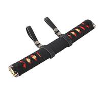 Floolinct Maniglia Interna Auto Universale Rosso Nero in Legno e Pelle con Design Personalizzato per Personalizzazione Interni