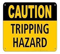 Floor Alert Metal Sign Pay Attention to Area 12x8 Inch