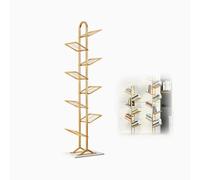 Floor Bookshelf Black Corner Bookshelf Gold 15.7x10x51in 15.7x10x63in Bookcase Decor，6 Floors 8 Floors Bookcase Metal，Stable Load-bearing Capacity，For Bedroom, Living Room Schools(Gold,160cm/63in)