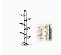 Floor Bookshelf Black Corner Bookshelf Gold 15.7x10x51in 15.7x10x63in Bookcase Decor，6 Floors 8 Floors Bookcase Metal，Stable Load-bearing Capacity，For Bedroom, Living Room Schools(Black,130cm/51in)