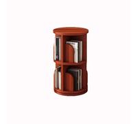 Floor Bookshelf Book Shelf For Bedroom Space Saving Bookshelf Rotating 360°bookcase For Small Spaces High-capacity,Approximately 40 Books Per Layer,Barrier And Installation Tools(Walnut,2Layers)