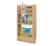 Floor Bookshelf Wide 20in - 47in Book Shelf For Wall Bookcases For Small Spaces Behind The Door Bookshelves For Living Room Book Display Space Saving Furniture Solid Wood Simple Installation(20in)