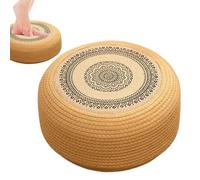 Floor Cushion - Round Straw Weave Seat | Round Straw Seat Cushion Pad, Cushions Tatami Meditation | Breathable Hand Woven Tatami Seats Mat Footstool For Temple, Yoga, Home And Meditate