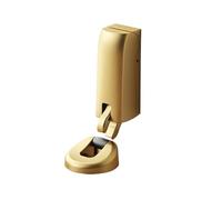 Floor Door Stoppers,Punch-Free Hydraulic Buffer Door Suction Floor Suction Anti-Collision Door Stopper for Wall and Floor Mounting Keep Doors Open(Gold)