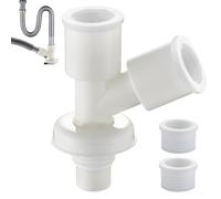 Floor Drain Hose Adapter, Washing Machine Hose Connector, Leak-Proof Plumbing Fitting, Sturdy Replacement Part for Washer, Bathroom, Home, Washbasin, 120 g, White Color
