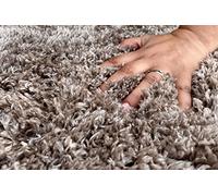 floor factory tappeto Shaggy pelo lungo Pearl greige marrone 200x290cm meravigliosamente morbido con Oekotex