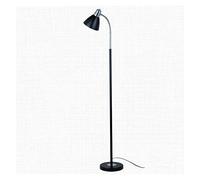 Floor Lamp Floor Lamp Wrought Iron Creative Living Room Study Lamp Foot Switch Reading Type Vertical Floor Lamp Range: Living Room Cafe Restaurant Corridor (Size : Black)