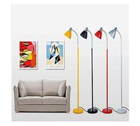 Floor Lamp Floor Lamp Wrought Iron Creative Living Room Study Lamp Foot Switch Reading Type Vertical Floor Lamp Range: Living Room Cafe Restaurant Corridor (Size : Silver)
