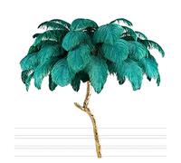 Floor Lamp Nordic Feather Floor Lamp for Living Room Cafe Bar Indoor Lighting Standing Lamp Modern LED Floor Light Home Decor Light Fixture Room Decoration (Green 80CM)