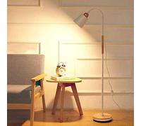 Floor Lamp Wood 3 Files Dimming Nordic Creative Living Room Study Bedroom Reading Wood Art (Color : B Size : 9W)