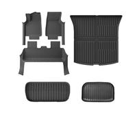 floor mats, Tappetini con striscia di protezione for battitacco, compatibili con Tesla Model Y Juniper 2025 2026, rivestimento for bagagliaio for tutte le stagioni,for automotive(FMT-SN-6PCS)