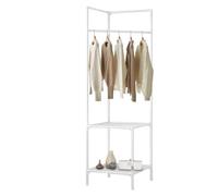 Floor Standing Clothes Rack, Metal Corner Coat Rack, Multipurpose Shoe Rack, Corner Storage Solution For Hall, Laundry Room, And Bedroom - Perfect For Maximizing Space While Organizing Your Clothing A