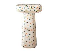 Floor Standing Sink for Indoor And Outdoor, Ceramic with Rectangular Vessel Bowl, Bohemian Style Column Basin Art (Color : A) (G One Size)
