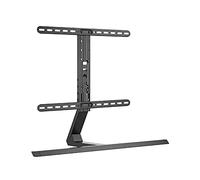 Floor TV Stand LCD TV Universal Base Height-Adjustable Desktop Stand ±35°Rotating Desktop TV Mount Base for Most 37-75 inch Flat Screen TVs, Supports Up to 77lbs Height Adjustable